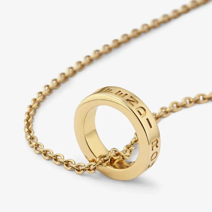 Man GoldColoured Necklace Silver Fendi Necklaces