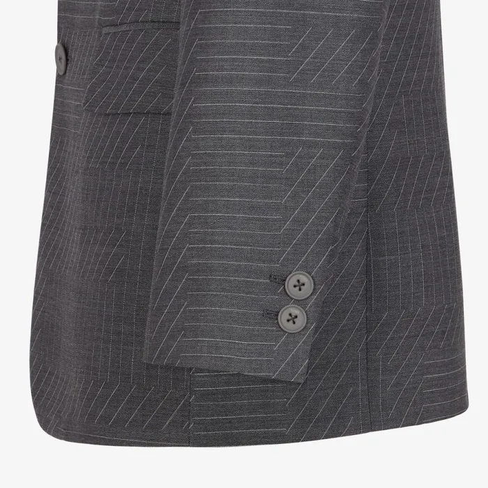 Man Grey Wool Blazer Grey Fendi Jackets and Suits