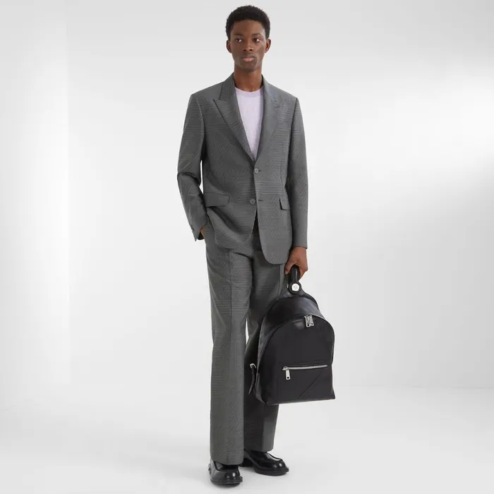 Man Grey Wool Blazer Grey Fendi Jackets and Suits
