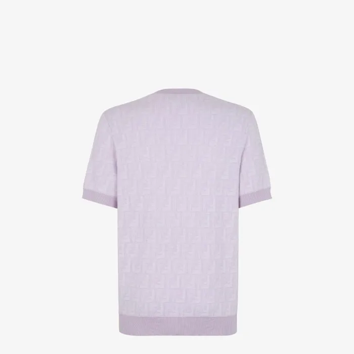 Man Lilac Wool Jumper Purple Fendi Knitwear