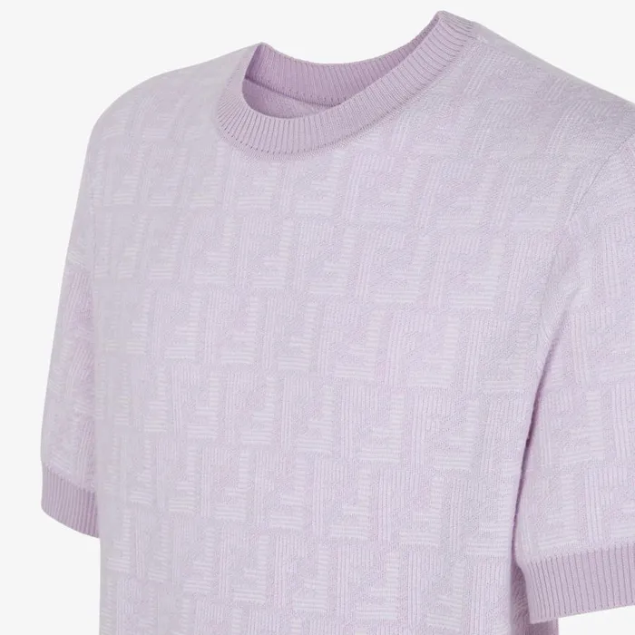 Man Lilac Wool Jumper Purple Fendi Knitwear