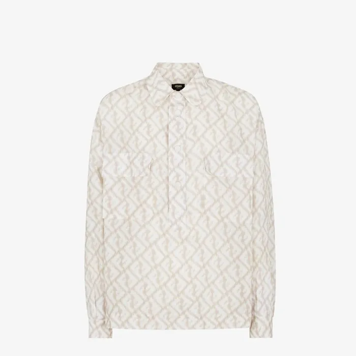 Man Multicolour Linen Shirt Multicolour Fendi Shirts
