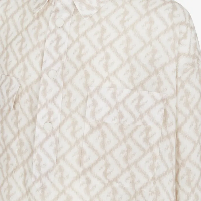 Man Multicolour Linen Shirt Multicolour Fendi Shirts