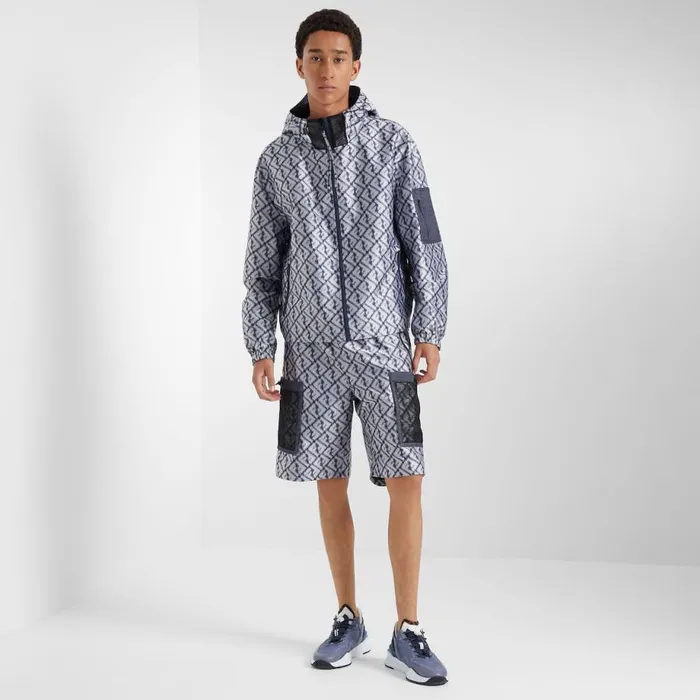 Man Multicolour Nylon Trousers Multicolour Fendi Activewear