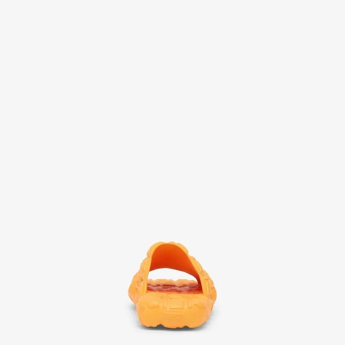 Man Orange Rubber Slides Orange Fendi Slides and Sandals