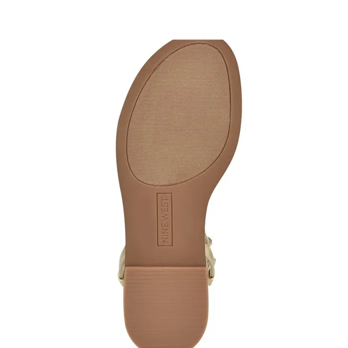 Marcila Studded Ankle Strap Sandals Platino Women Nine West Low Heel Marcila Studded Ankle Strap Sandals Platino Women Nine West Low Heel