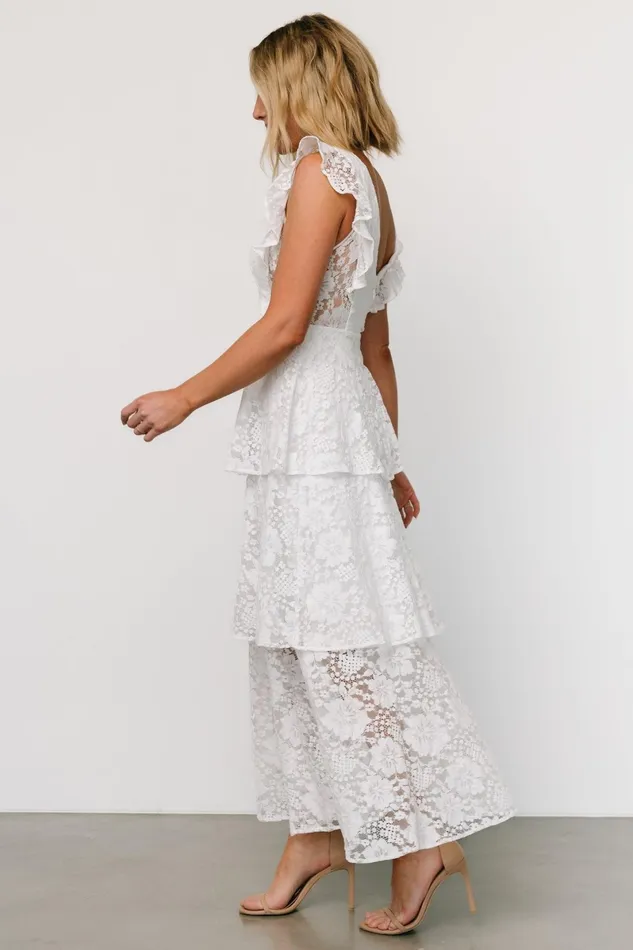 Margot Lace Tiered Maxi Dress Off White Women Baltic Born Bridal Margot Lace Tiered Maxi Dress Off White Women Baltic Born Bridal