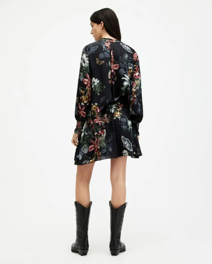 Maria Sanibel Floral Printed Mini Skirt Black Women AllSaints Skirts and Shorts Maria Sanibel Floral Printed Mini Skirt Black Women AllSaints Skirts and Shorts