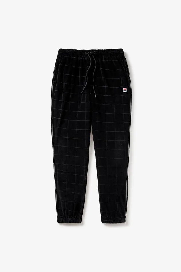 Matching Sets Men Fila Ivy League Velour Track Pant 002 Blackmonument