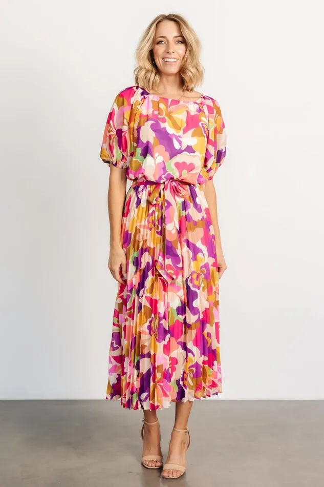 Maven Midi Dress Multi Print Women Baltic Born Bump Friendly
