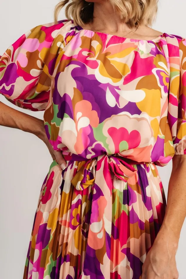 Maven Midi Dress Multi Print Women Baltic Born Bump Friendly