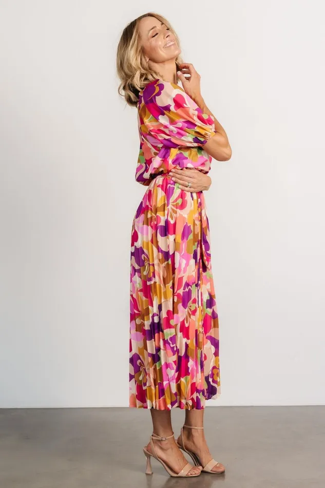 Maven Midi Dress Multi Print Women Baltic Born Bump Friendly
