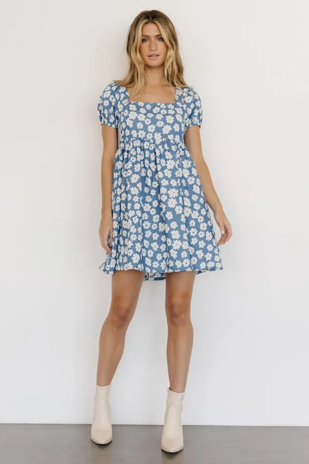 McKell Mini Dress Chambray Floral Women Baltic Born Short Dresses