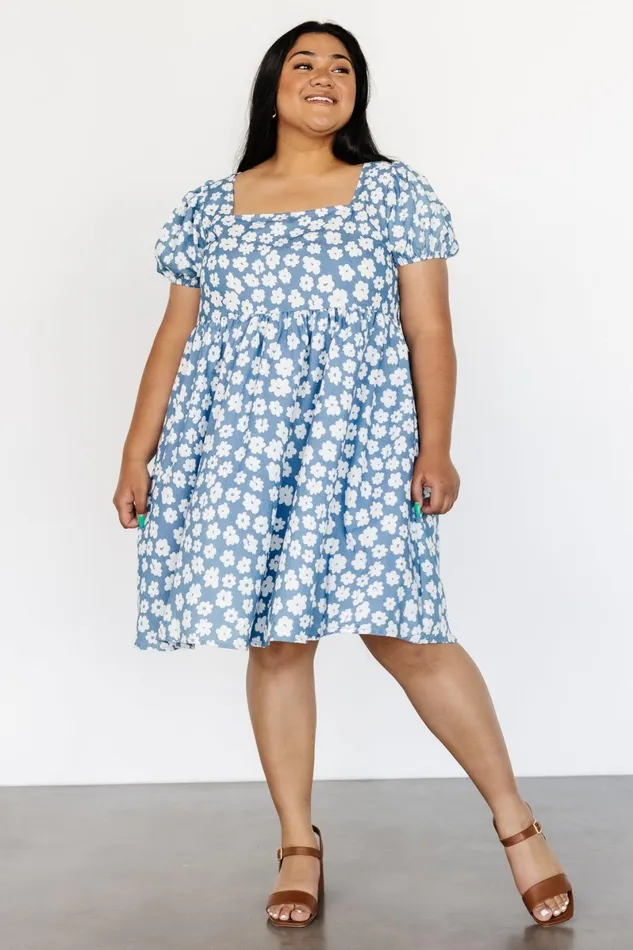 McKell Mini Dress Chambray Floral Women Baltic Born Short Dresses McKell Mini Dress Chambray Floral Women Baltic Born Short Dresses