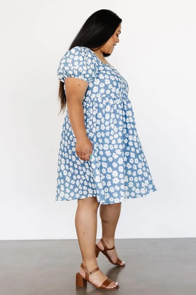 McKell Mini Dress Chambray Floral Women Baltic Born Short Dresses McKell Mini Dress Chambray Floral Women Baltic Born Short Dresses
