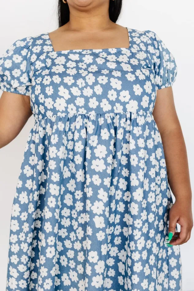 McKell Mini Dress Chambray Floral Women Baltic Born Short Dresses McKell Mini Dress Chambray Floral Women Baltic Born Short Dresses