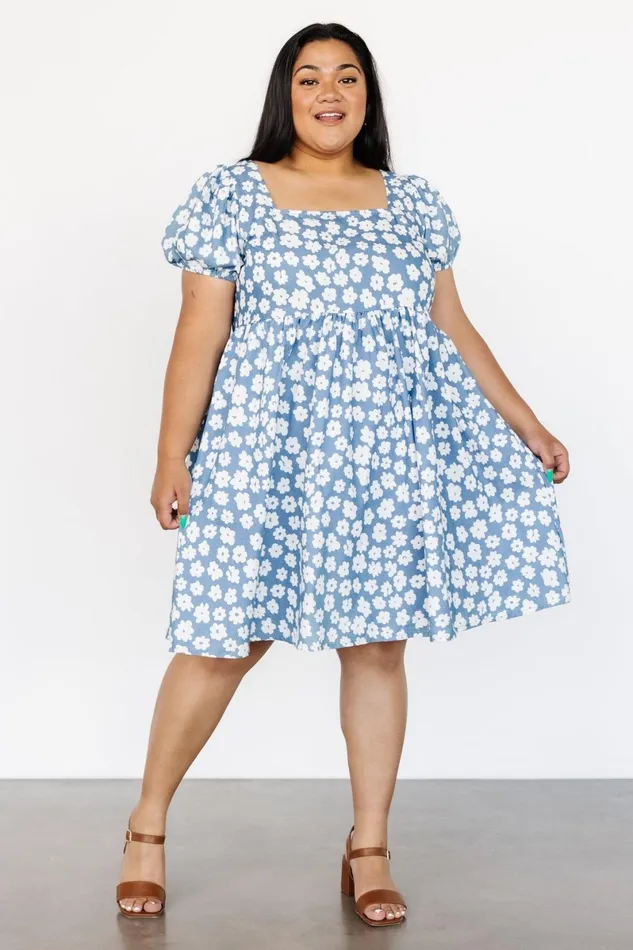 McKell Mini Dress Chambray Floral Women Baltic Born Short Dresses McKell Mini Dress Chambray Floral Women Baltic Born Short Dresses