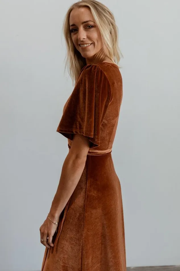 Meghan Velvet Wrap Maxi Dress Spice Women Baltic Born Maxi Dresses Meghan Velvet Wrap Maxi Dress Spice Women Baltic Born Maxi Dresses