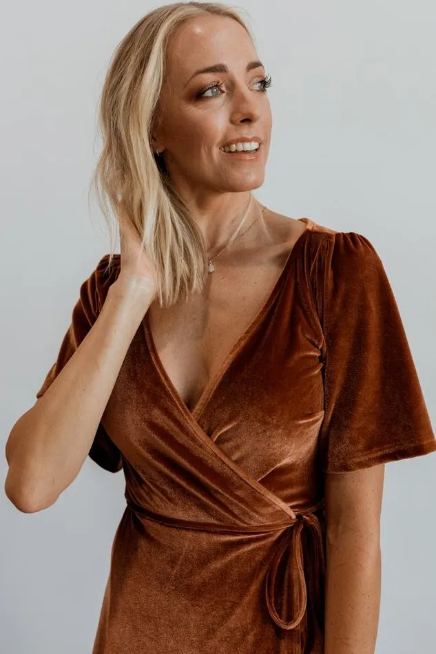 Meghan Velvet Wrap Maxi Dress Spice Women Baltic Born Maxi Dresses Meghan Velvet Wrap Maxi Dress Spice Women Baltic Born Maxi Dresses
