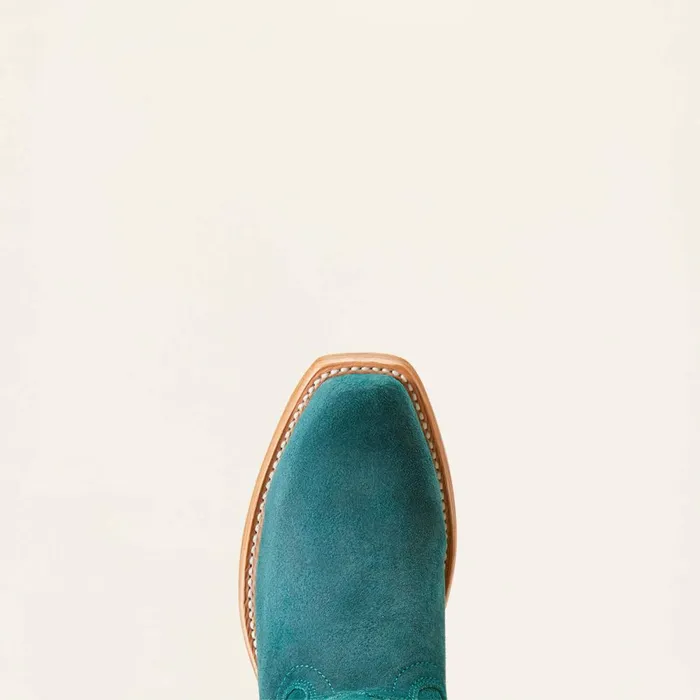 Memphis Western Boot Deep Teal Roughout Women Ariat Western Boots