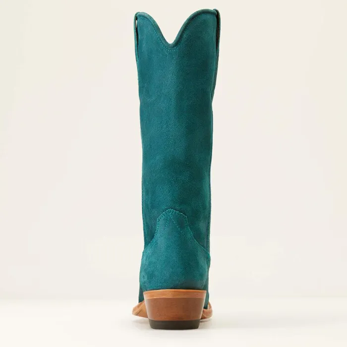 Memphis Western Boot Deep Teal Roughout Women Ariat Western Boots