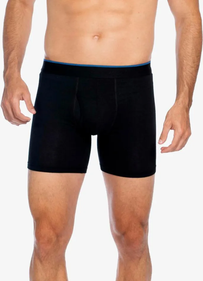 Men 3PK BLACK BOXER BRIEFS Black Robert Graham Pajamas and Underwear