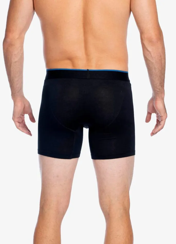 Men 3PK BLACK BOXER BRIEFS Black Robert Graham Pajamas and Underwear