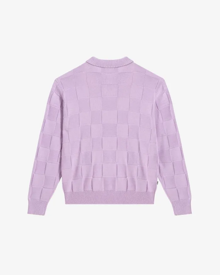 Men ALBERT POLO SWEATER Orchid Petal Multi OBEY Clothing SWEATERS