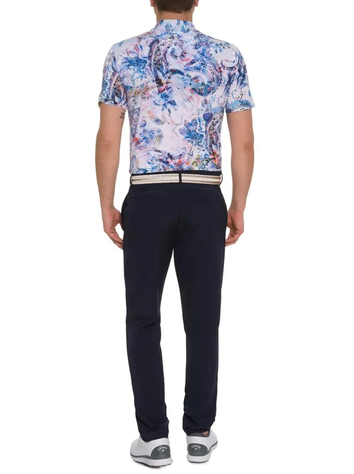 Men AURORA PAISLEY PERFORMANCE POLO Multi Robert Graham Polos and TShirts