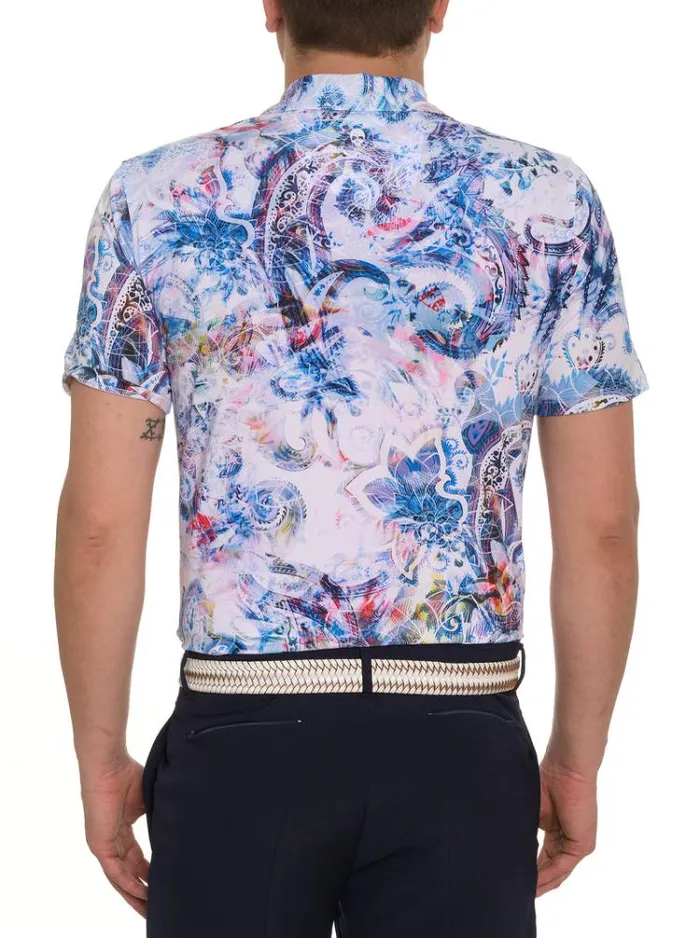 Men AURORA PAISLEY PERFORMANCE POLO Multi Robert Graham Polos and TShirts