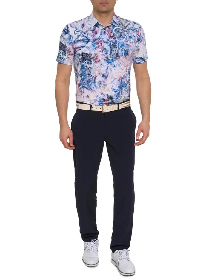 Men AURORA PAISLEY PERFORMANCE POLO Multi Robert Graham Polos and TShirts