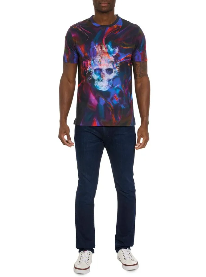 Men AURORA SKULL GRAPHIC TSHIRT Multi Robert Graham Polos and TShirts