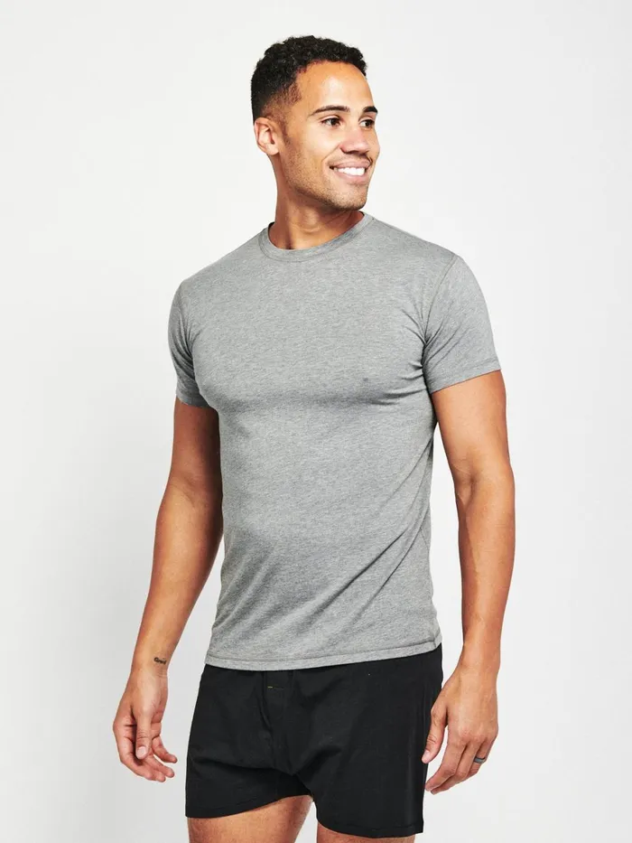 Men BamBare Bamboo Comfort Crew Neck Undershirt Tasc Performance Short Sleeve TShirts