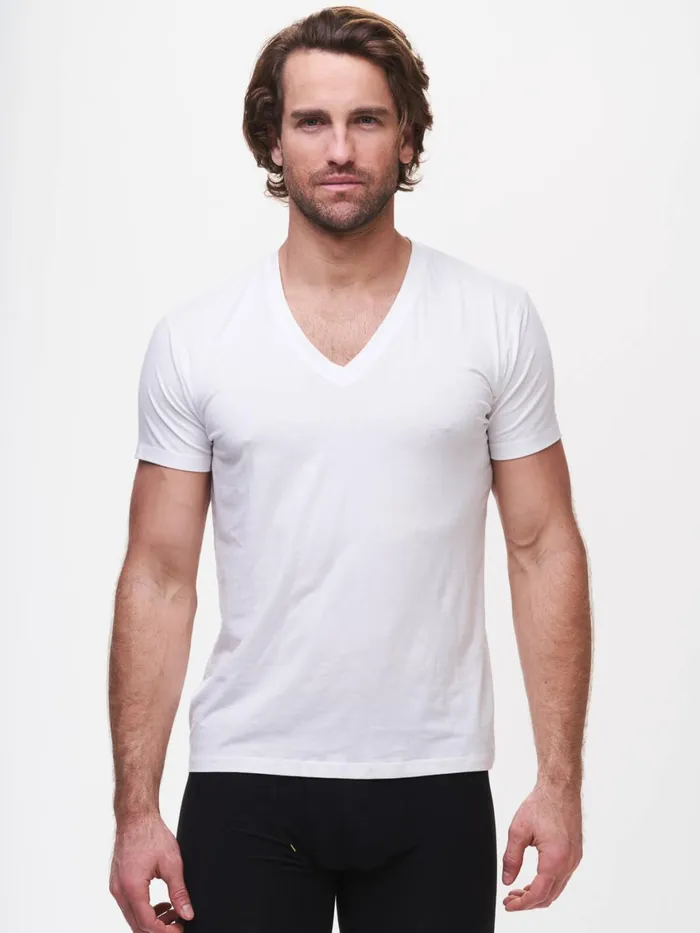 Men BamBare Bamboo Comfort Deep VNeck Undershirt 8211 Tasc Performance Tasc Performance Underwear Socks