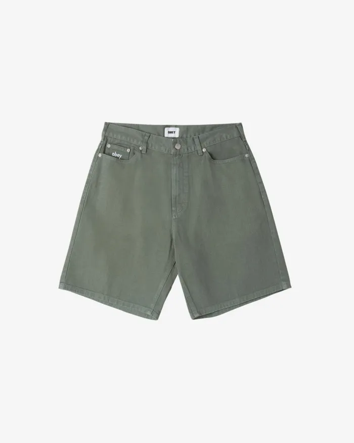 Men BIGWIG BAGGY DENIM SHORT Light Indigo OBEY Clothing BIGWIG
