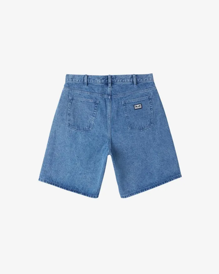 Men BIGWIG BAGGY DENIM SHORT Light Indigo OBEY Clothing BIGWIG