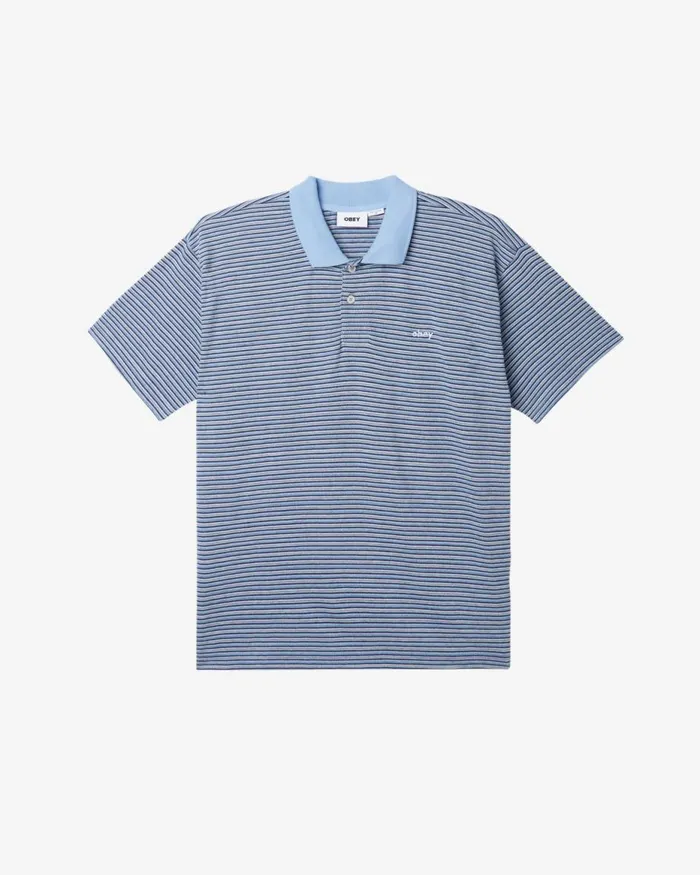Men BIGWIG CORPO POLO Academy Navy Multi OBEY Clothing TOPS