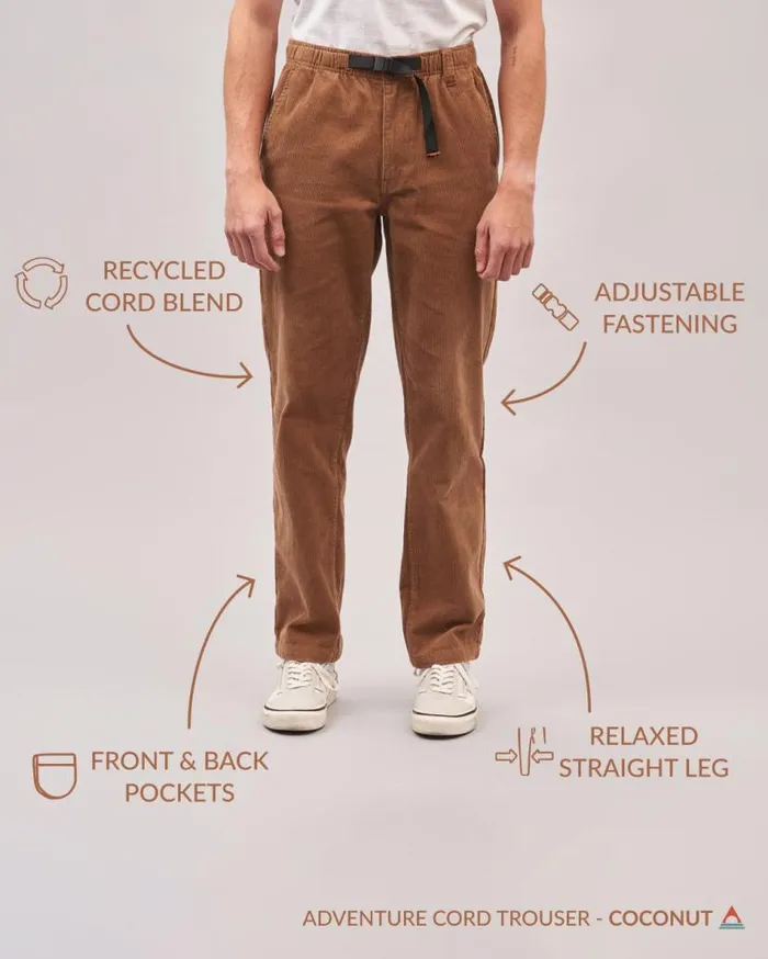Men Bottoms Passenger Adventurer Cord Trouser Coconut Coconut