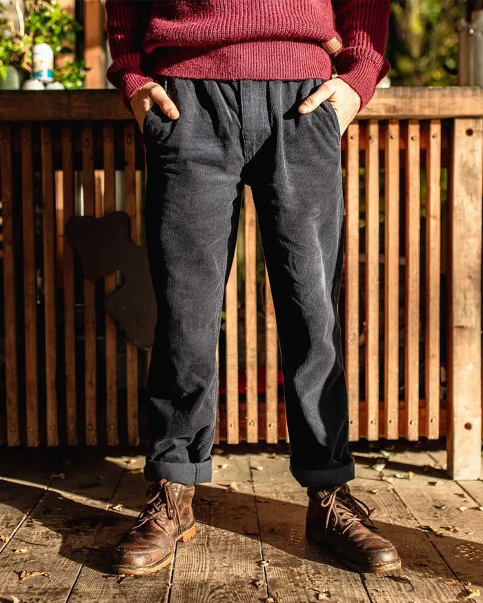 Men Bottoms Passenger Adventurer Cord Trouser Deep Navy Deep Navy