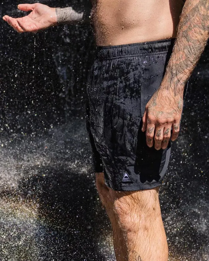 Men Bottoms Passenger Porto Recycled All Purpose Swim Short Black Black