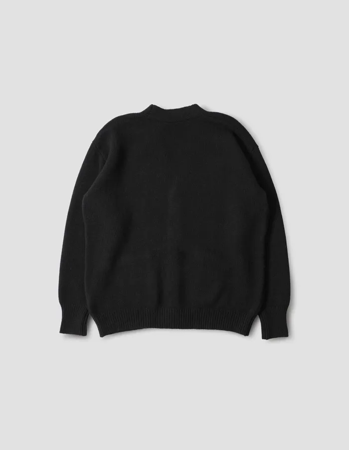 Men Boxy Cardigan Black Margaret Howell Knitwear