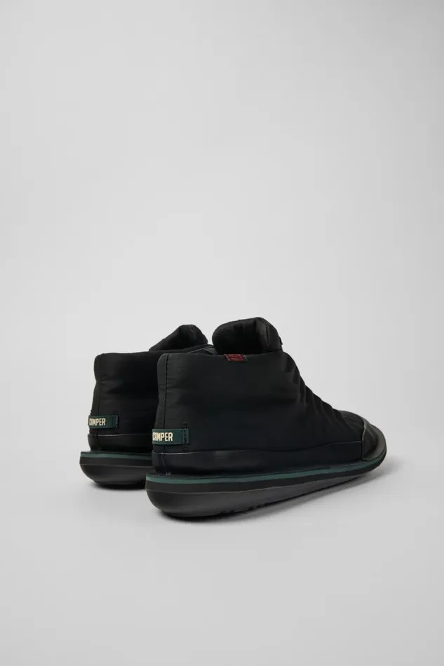 Men Camper Ankle Boots Beetle PrimaLoft Black Textile And Leather Ankle Boots Men Camper Ankle Boots Beetle PrimaLoft Black Textile And Leather Ankle Boots