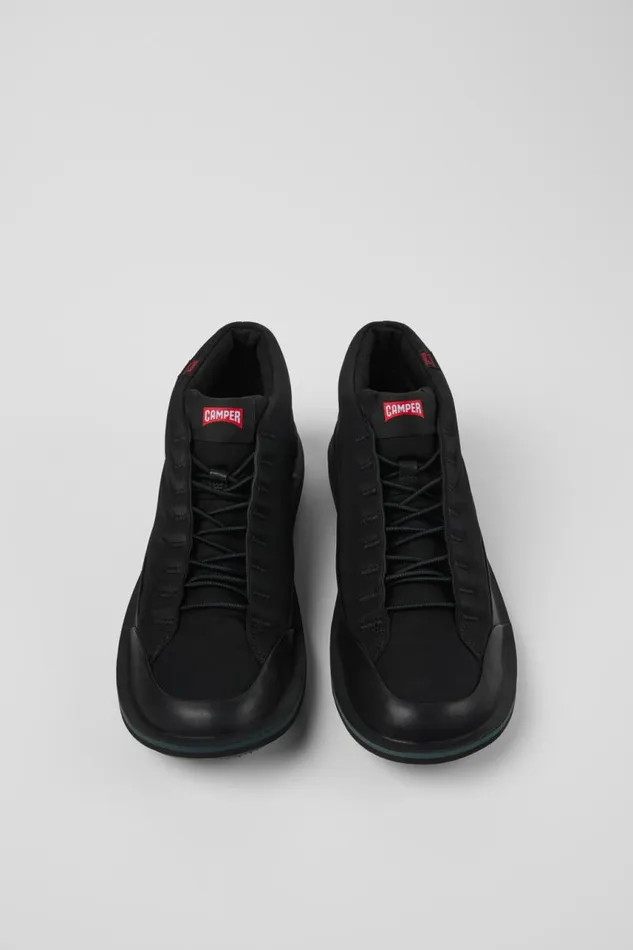 Men Camper Ankle Boots Beetle PrimaLoft Black Textile And Leather Ankle Boots Men Camper Ankle Boots Beetle PrimaLoft Black Textile And Leather Ankle Boots