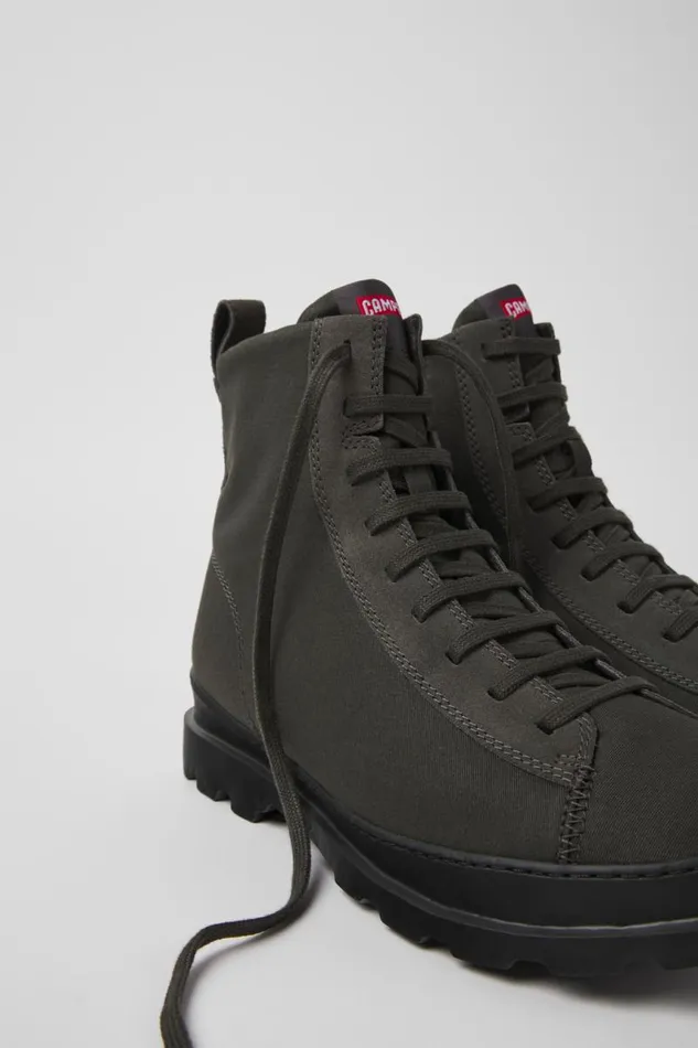 Men Camper Ankle Boots Brutus Gray Textile And Nubuck Ankle Boots
