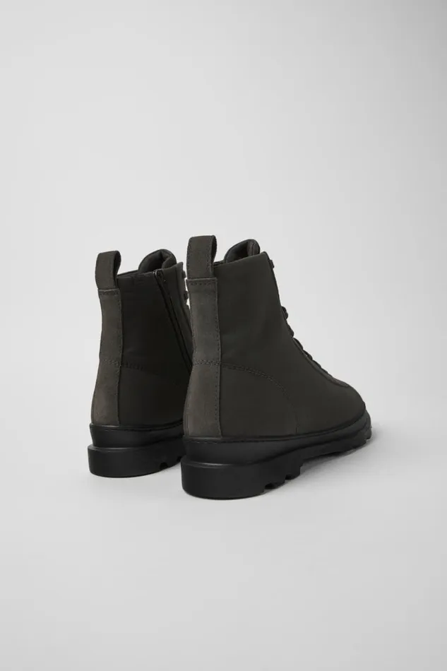 Men Camper Ankle Boots Brutus Gray Textile And Nubuck Ankle Boots Men Camper Ankle Boots Brutus Gray Textile And Nubuck Ankle Boots