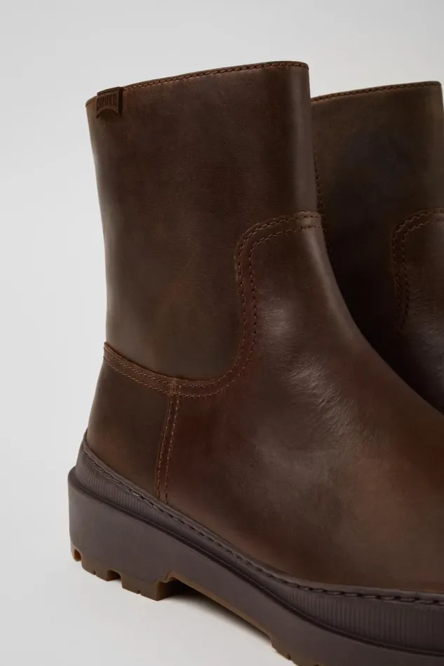 Men Camper Ankle Boots Brutus Trek MICHELIN Brown Nubuck Boots