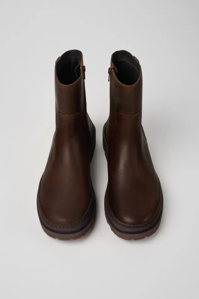 Men Camper Ankle Boots Brutus Trek MICHELIN Brown Nubuck Boots