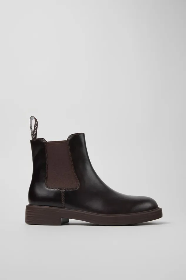 Men Camper Ankle Boots Dean Brown Leather Ankle Boots