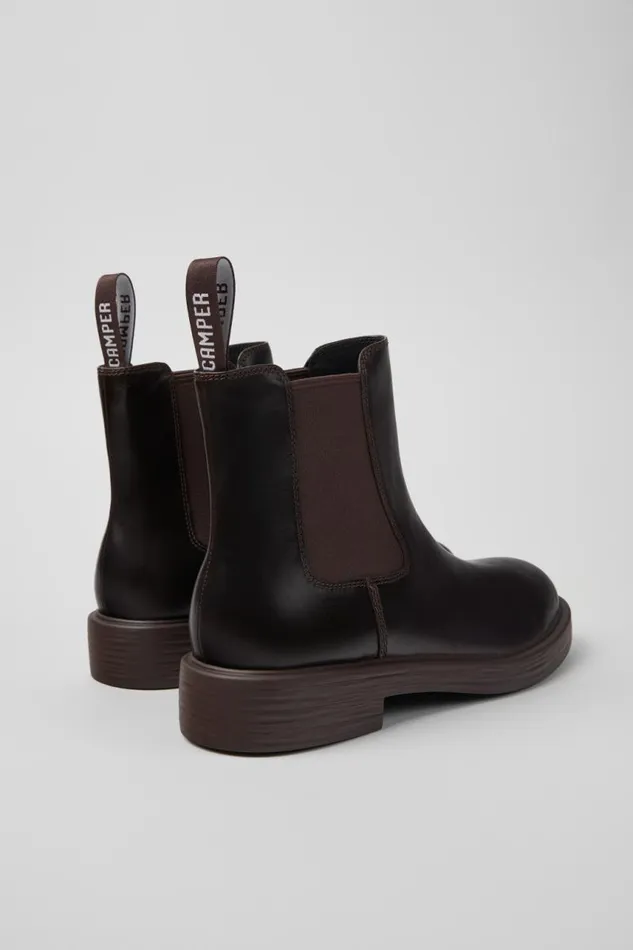 Men Camper Ankle Boots Dean Brown Leather Ankle Boots