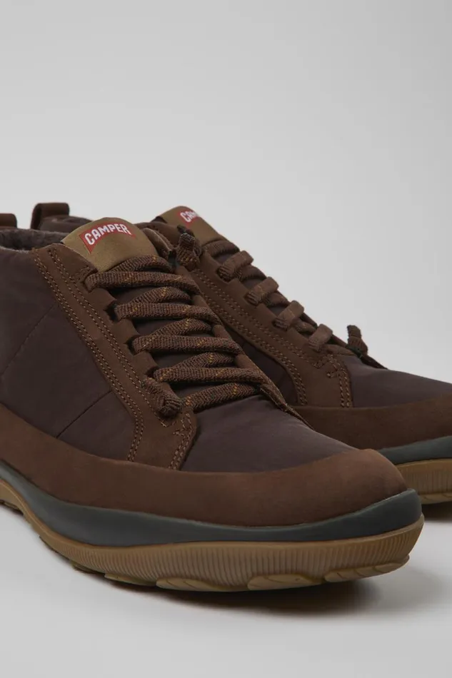 Men Camper Ankle Boots Peu Pista Brown Ankle Boots